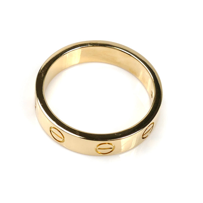 カルティエ ミニ ラブ Au750 ダイヤモンド リング サイズ 10