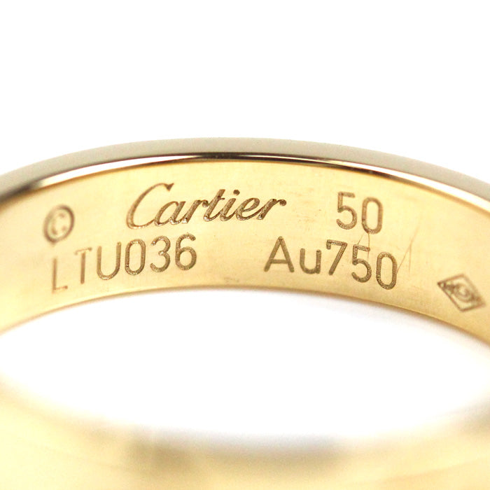 カルティエ ミニ ラブ Au750 ダイヤモンド リング サイズ 10