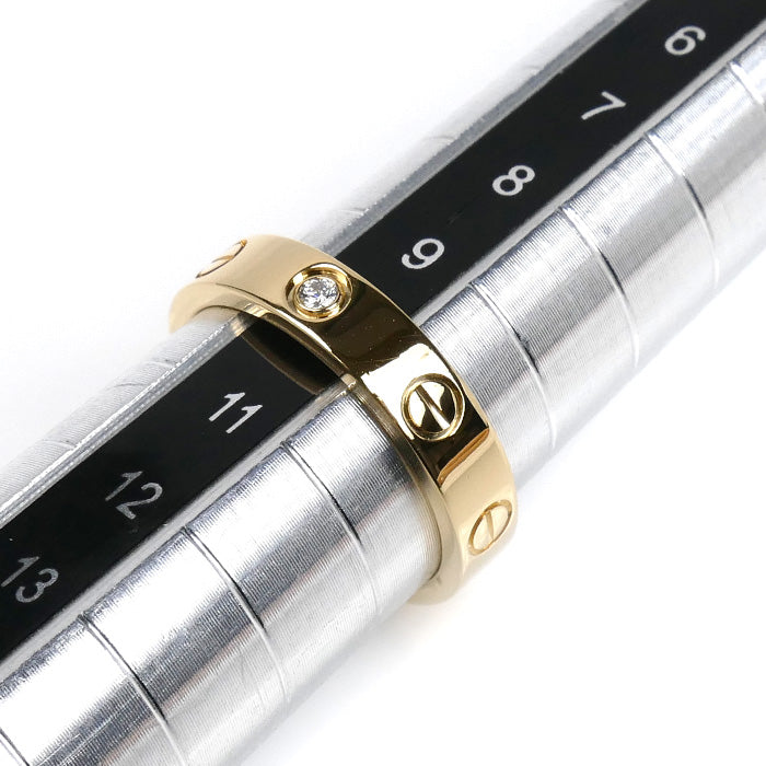 カルティエ ミニ ラブ Au750 ダイヤモンド リング サイズ 10