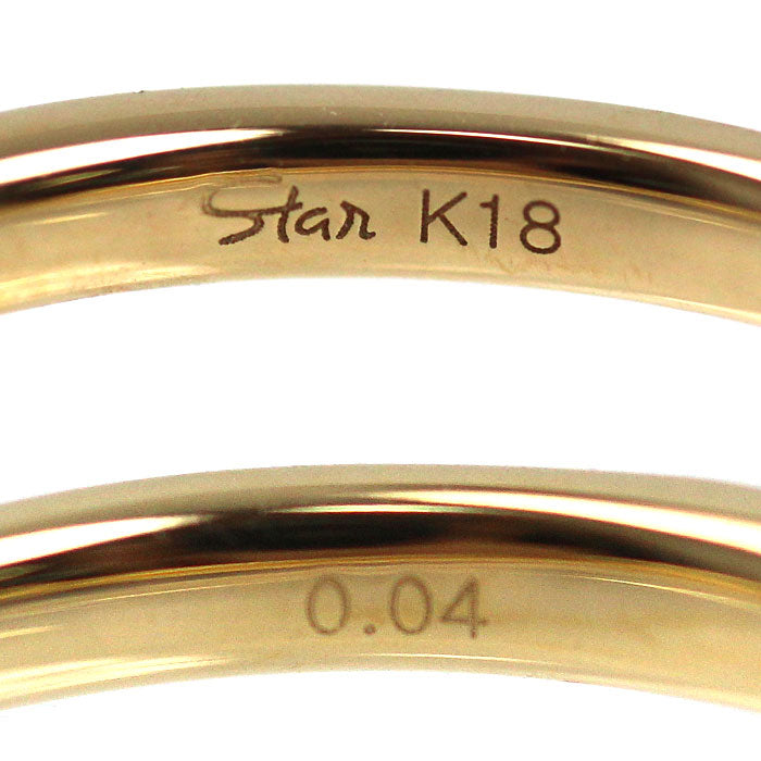 スタージュエリー K18イエローゴールド ダイヤモンドリング