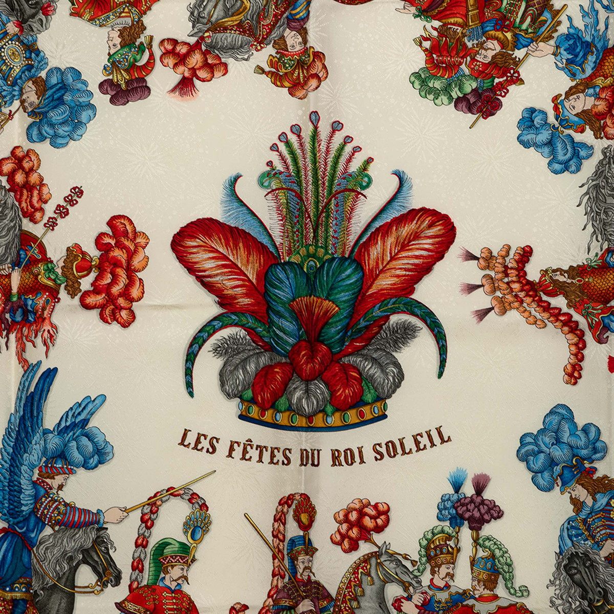 エルメス LES FETES DU ROI SOLEIL シルクカレ90