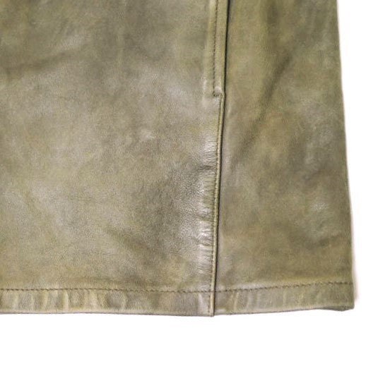 ダブルアールエル Hand-Distressed Leather オーバーシャツ