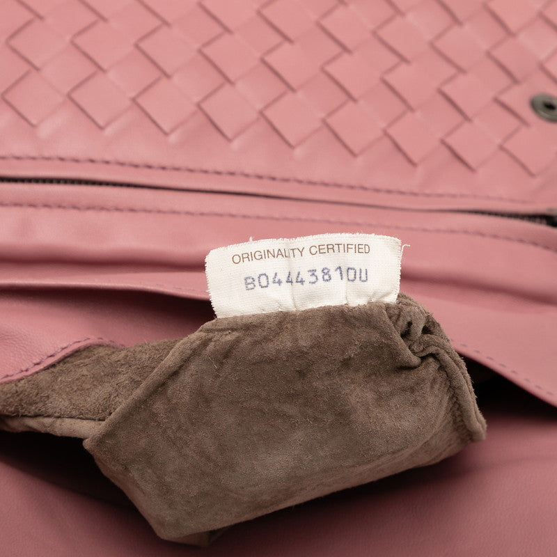 ボッテガ・ヴェネタイントレチャートレザーショルダーバッグ