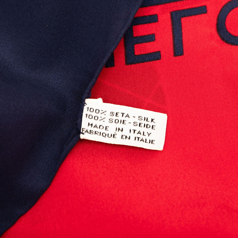 シャネル ロゴ マトラッセ バッグ モチーフ シルク スカーフ