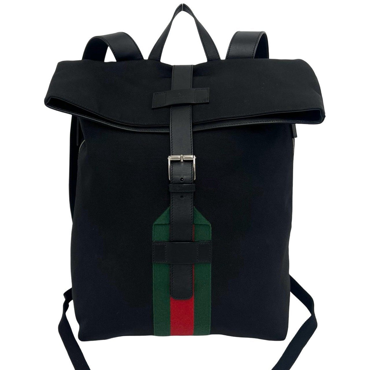 グッチ キャンバス レザー リュックサック