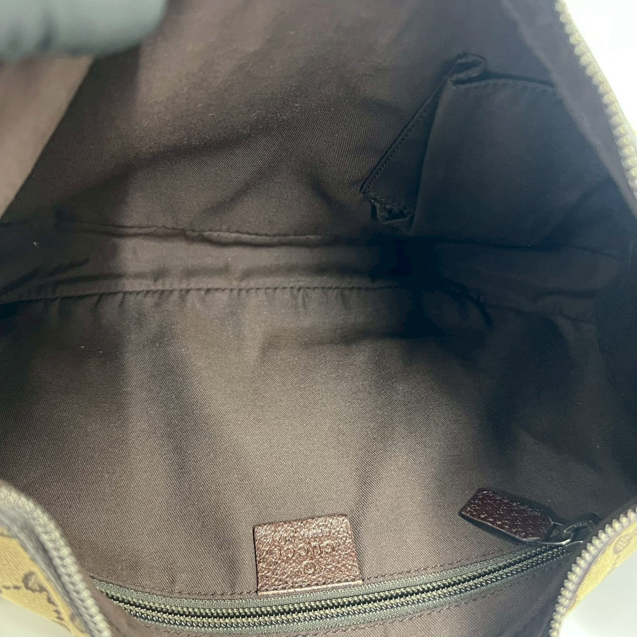 グッチ キャンバス レザー ショルダーバッグ
