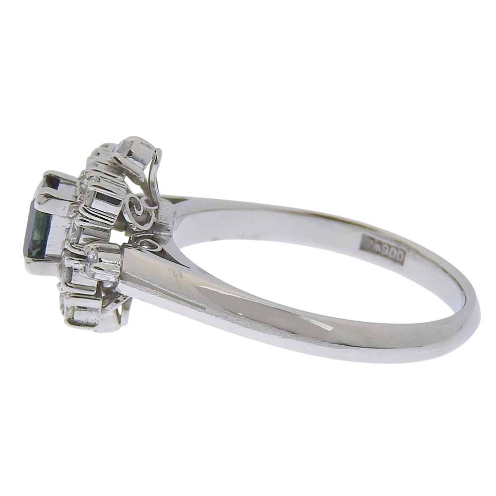 Pt900プラチナサファイアダイヤモンドリング