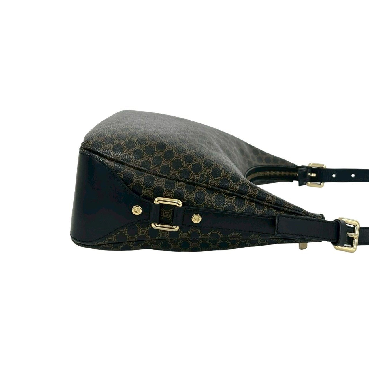 セリーヌ マカダム トリオンフ PVC レザー ショルダーバッグ