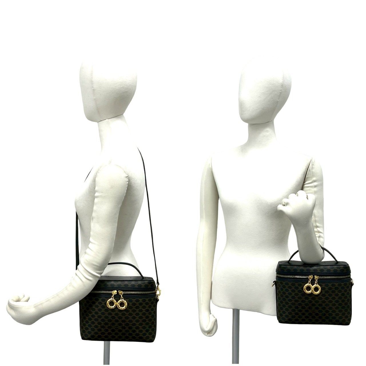 セリーヌ マカダムトリオンフ レザー PVC 2wayバッグ