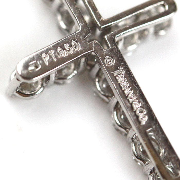 ティファニー & Co. クロス ダイヤモンド ネックレス Pt950