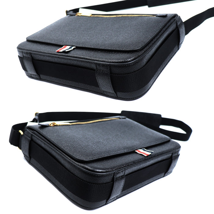 トムブラウン ペブルグレイン ショルダーバッグ