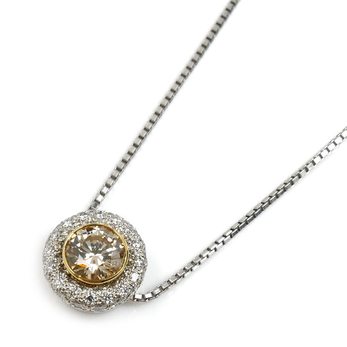 カシケイ モア Pt900 Pt850 Au750 ダイヤモンド ネックレス