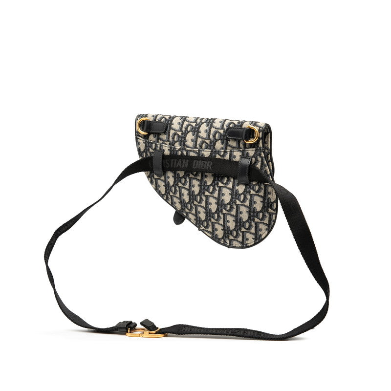 Dior サドル オブリーク キャンバス レザー ウエストバッグ