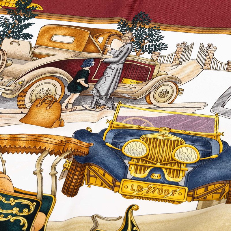 エルメス Automobile シルク大判スカーフ
