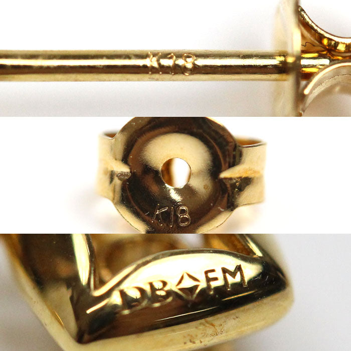 デビアス FOREVER MARK Au750 ダイヤモンドロングチェーンピアス