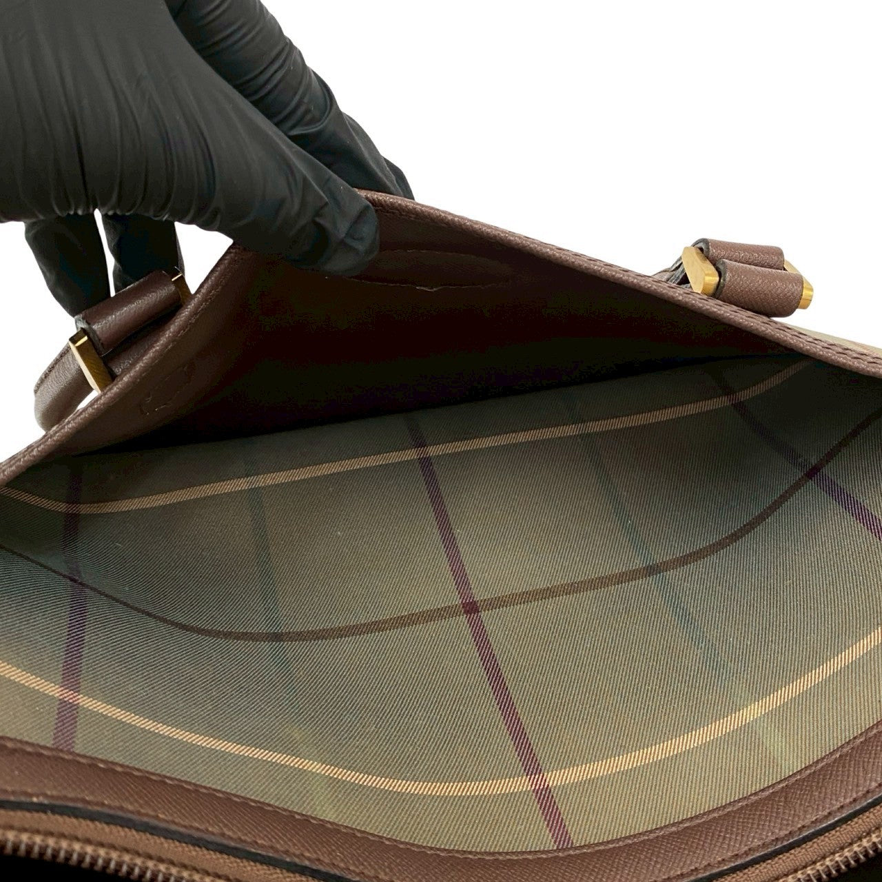 バーバリーズ キャンバス レザー ハンドバッグ