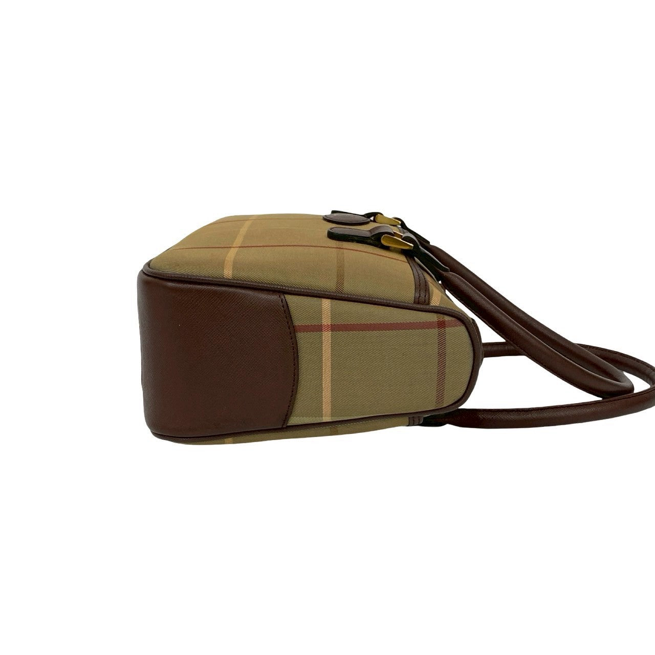 バーバリーズ キャンバス レザー ハンドバッグ