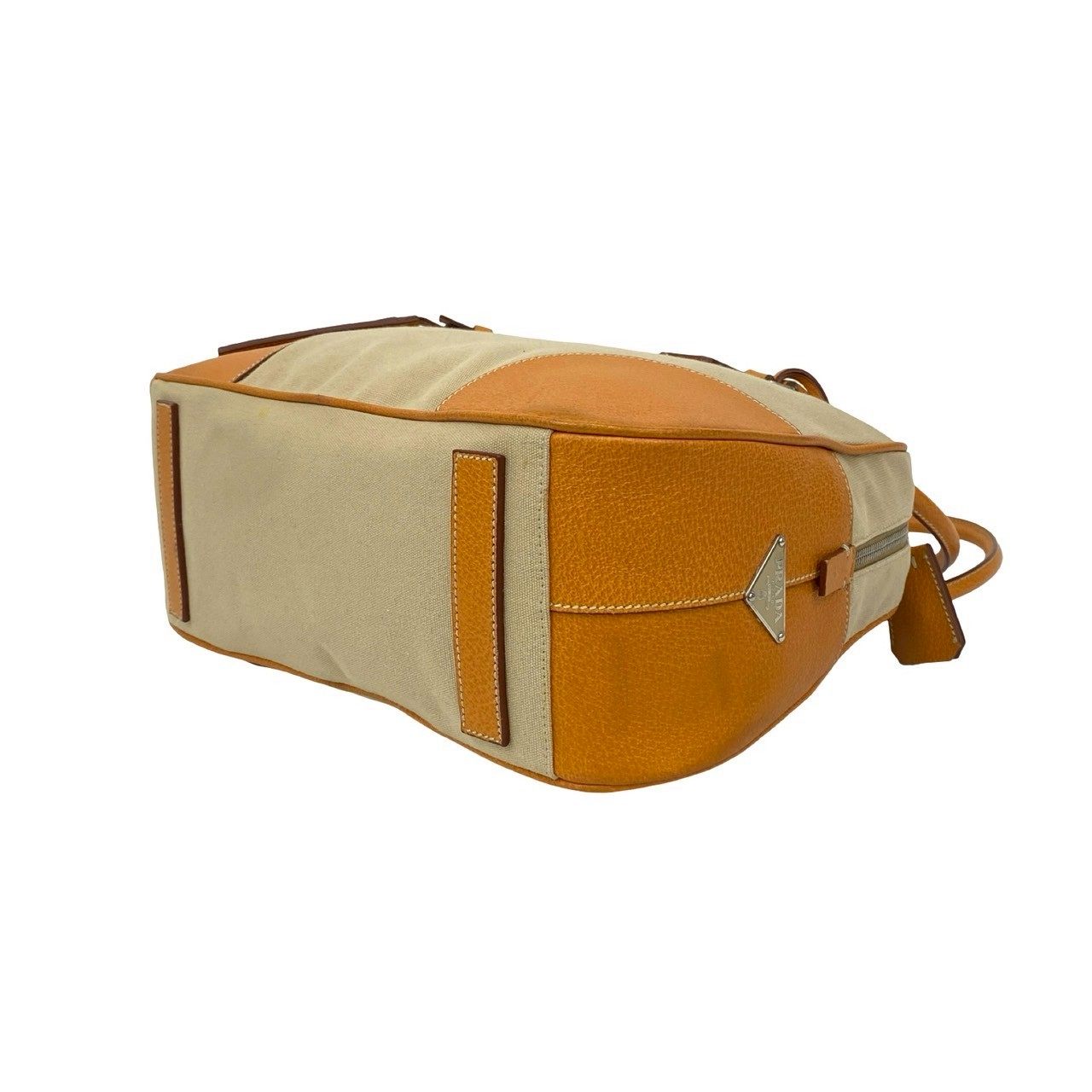 プラダ レザー キャンバス トートバッグ