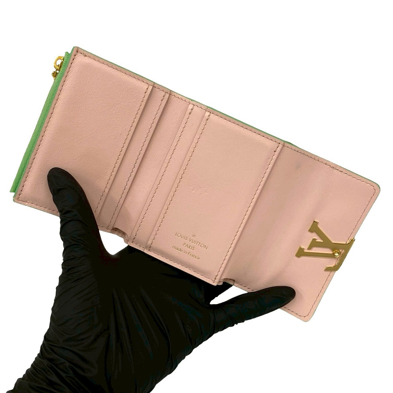 ルイヴィトン ポルトフォイユ カプシーヌ XS レザー 三つ折り財布