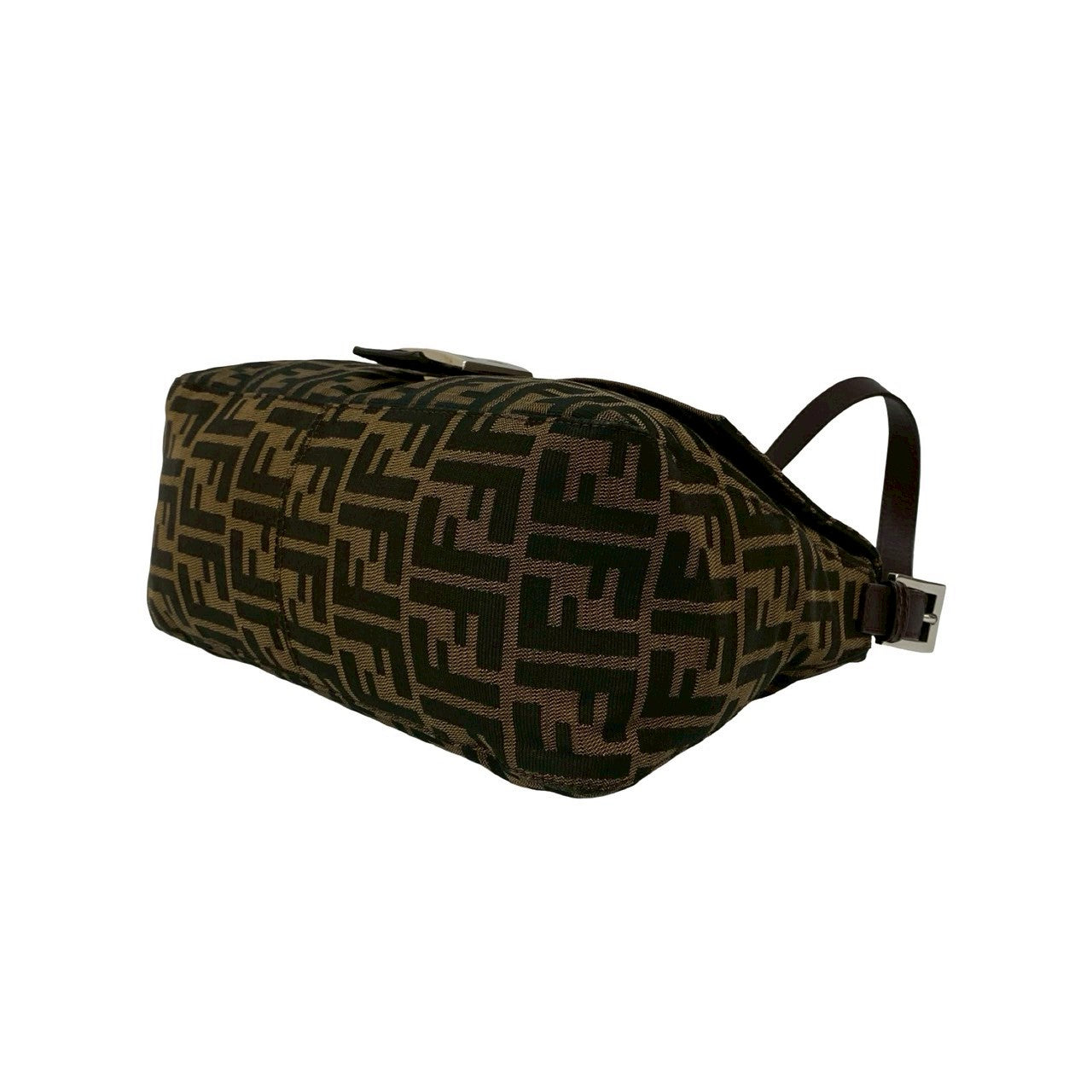 フェンディ マンマバゲット ズッカ キャンバス レザー ショルダーバッグ