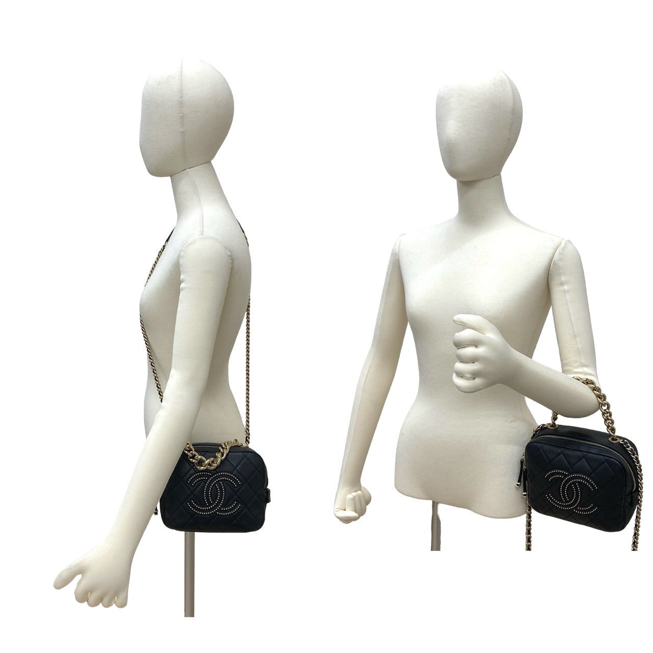 シャネル マトラッセ ココスタッズ レザー2wayバッグ