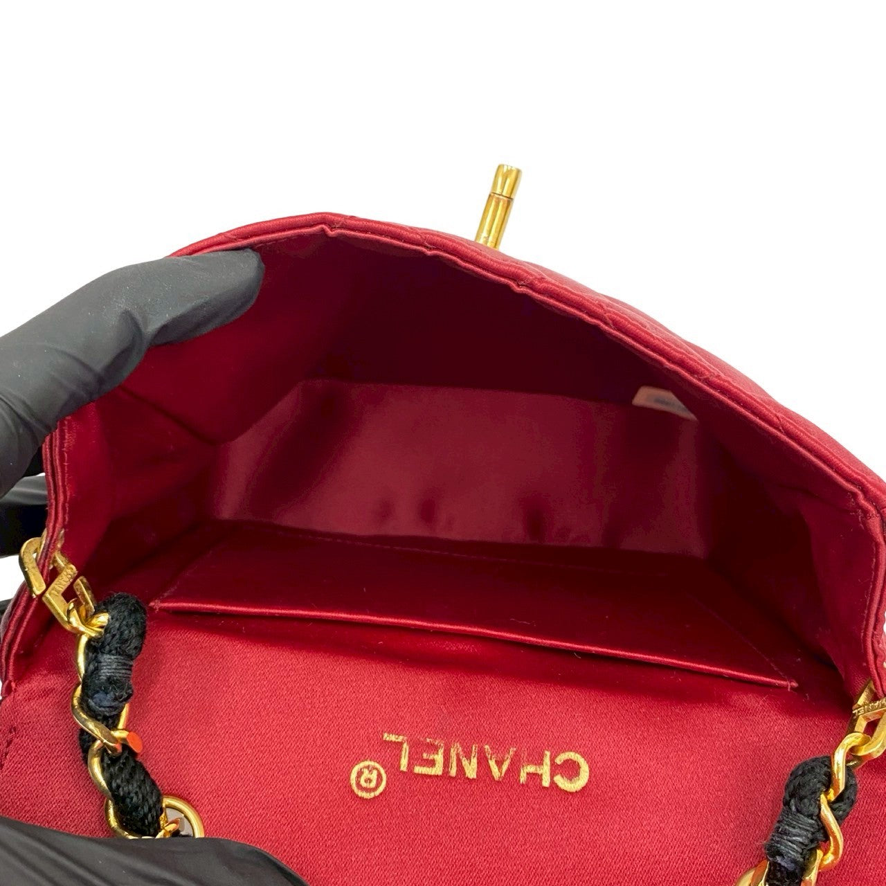 シャネル マトラッセ サテン ショルダー バッグ