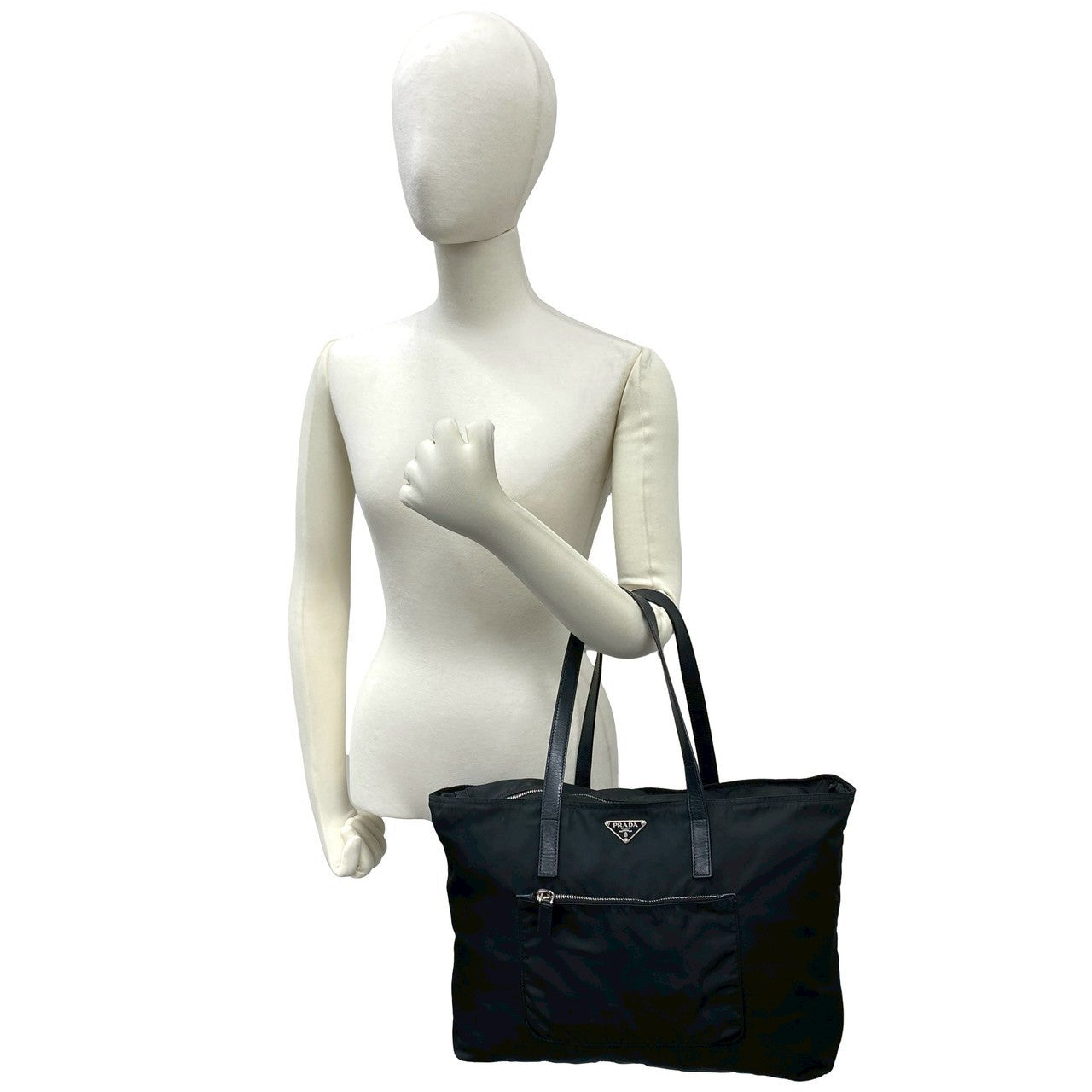 プラダ テスート ナイロン レザートートバッグ