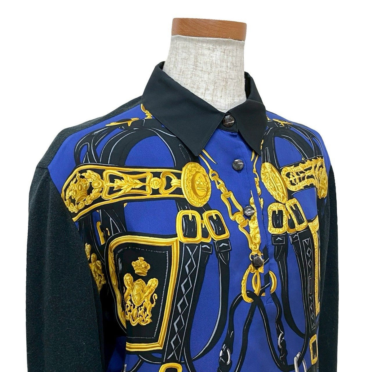 エルメス ブリッドドゥガラ シルク カシミヤ コットン シャツ