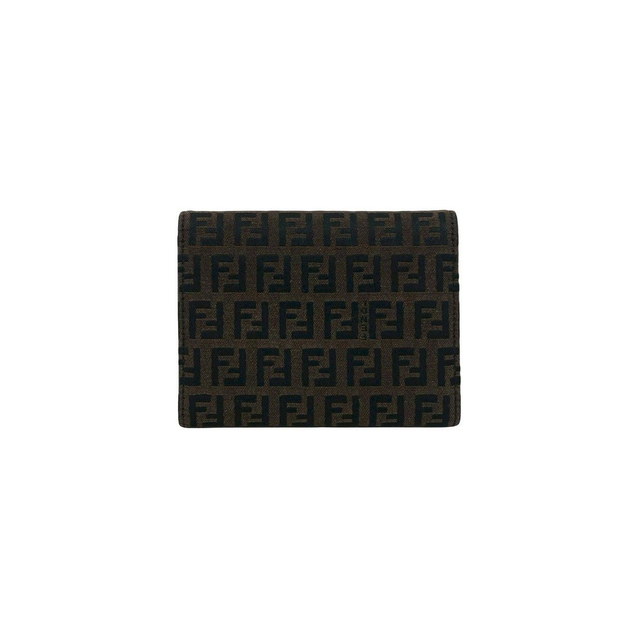 フェンディ ズッカ キャンバス レザー 三つ折り財布