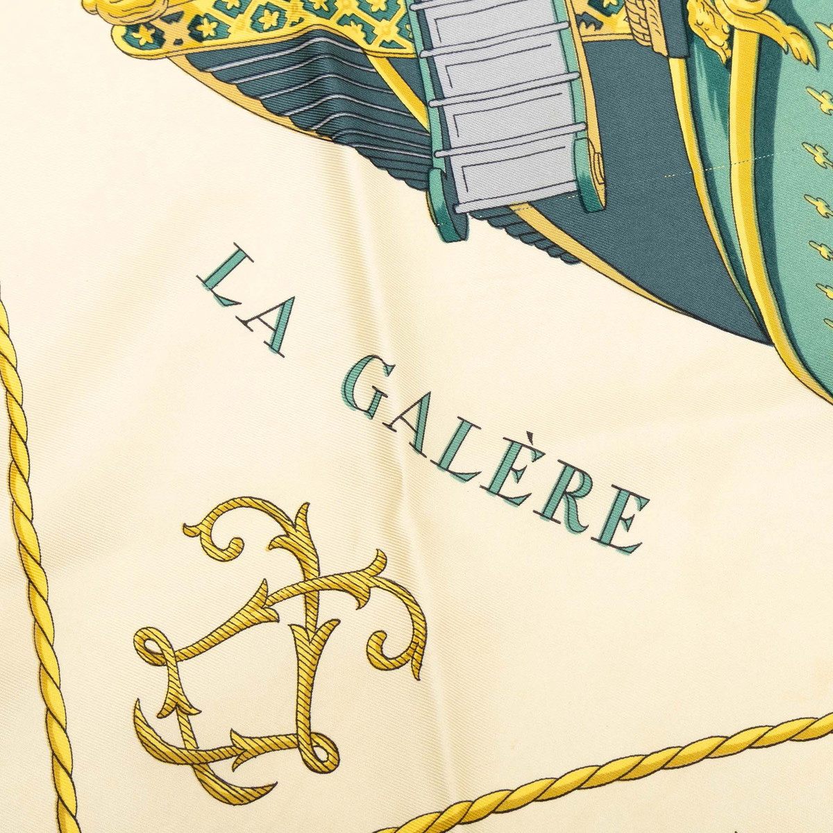 エルメス カレ90 VUE DU CAROSSE DE LA GALERE LA REALE シルクスカーフ