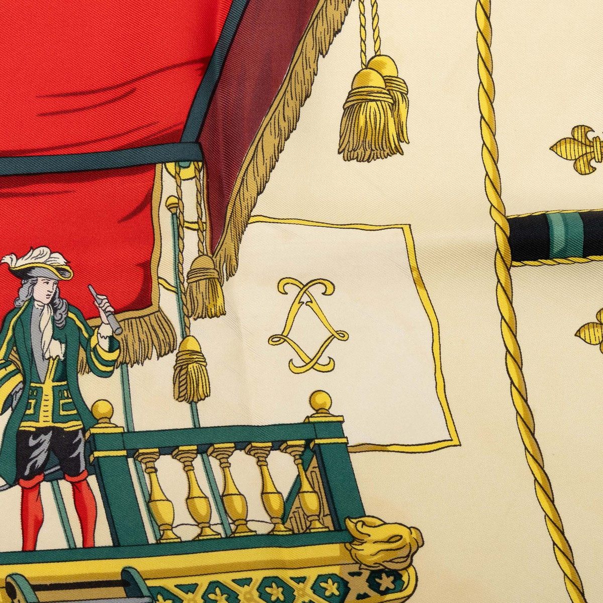 エルメス カレ90 VUE DU CAROSSE DE LA GALERE LA REALE シルクスカーフ