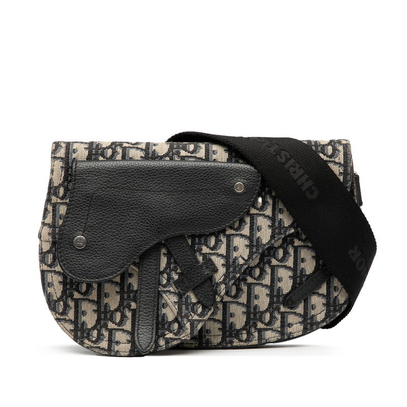 Dior サドル オブリーク キャンバス レザー 2way バッグ