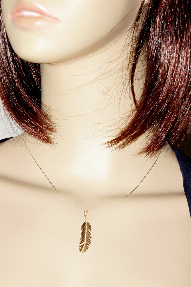 Au750 フェザー ペンダント トップ