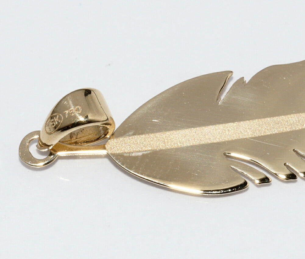 Au750 フェザー ペンダント トップ