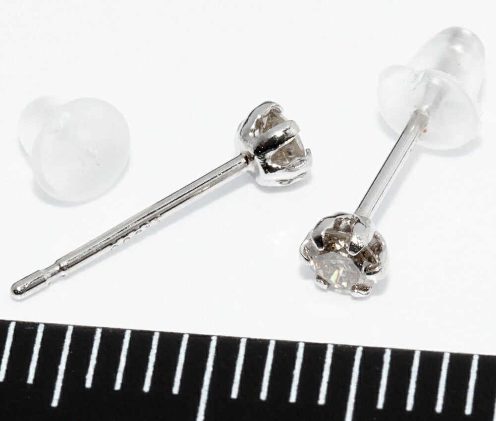 Pt900 プラチナ ダイヤモンド ピアス