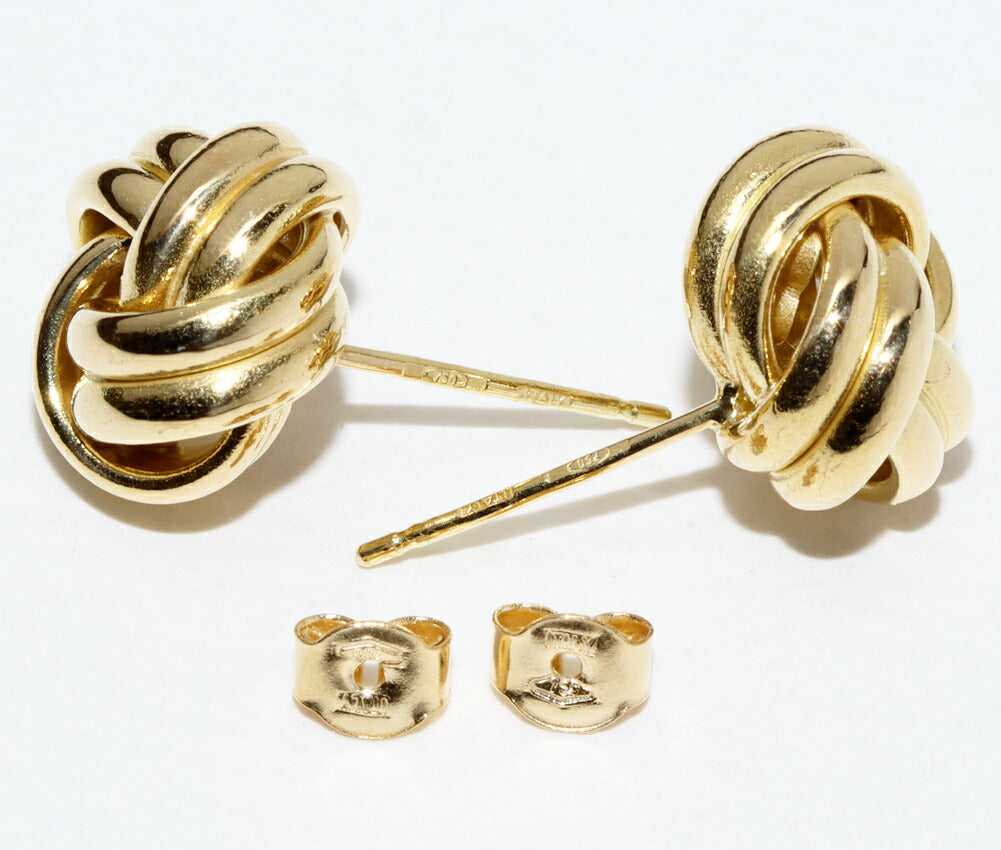 Au750 ラブ ノット ピアス