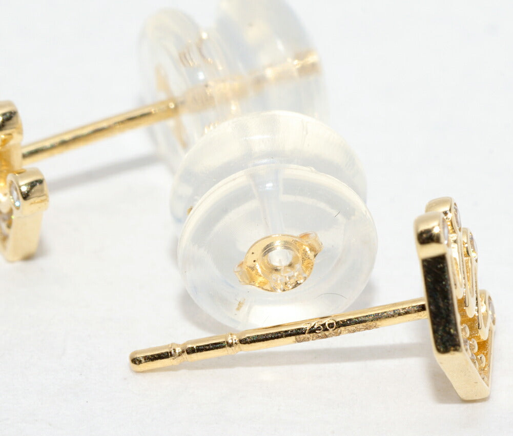Au750 ダイヤモンド クラウン ピアス