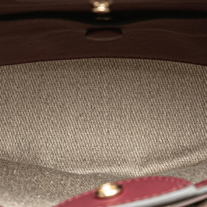 クロエ KEY レザー リネン バケットバッグ