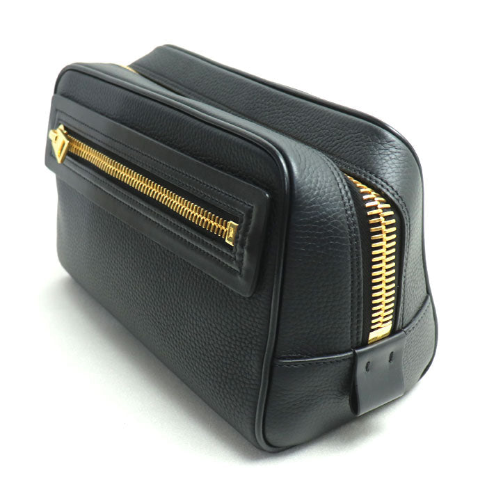 TOM FORD シングルジップレザーポーチ