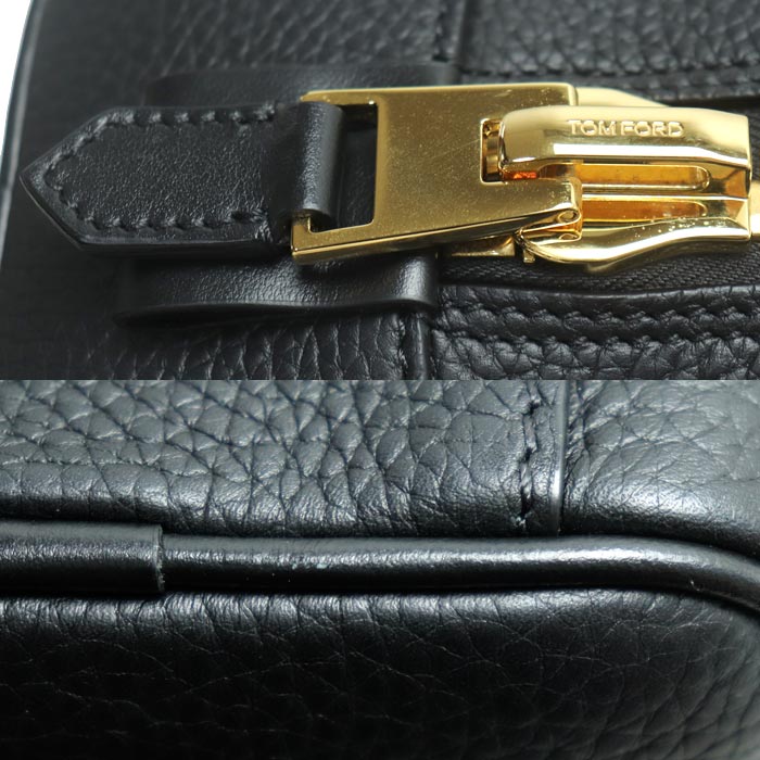 TOM FORD シングルジップレザーポーチ