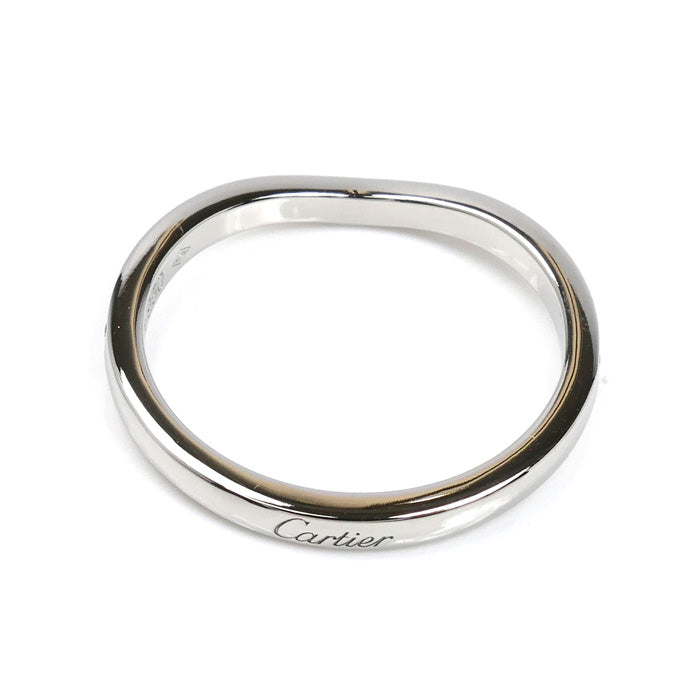 カルティエ バレリーナ カーブ Pt950 プラチナ ダイヤモンド リング サイズ 11