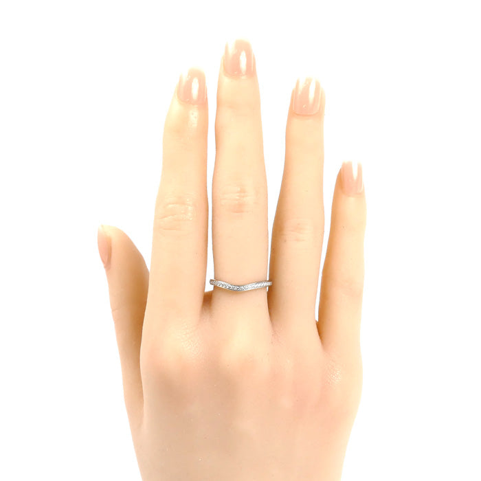 カルティエ バレリーナ カーブ Pt950 プラチナ ダイヤモンド リング サイズ 11