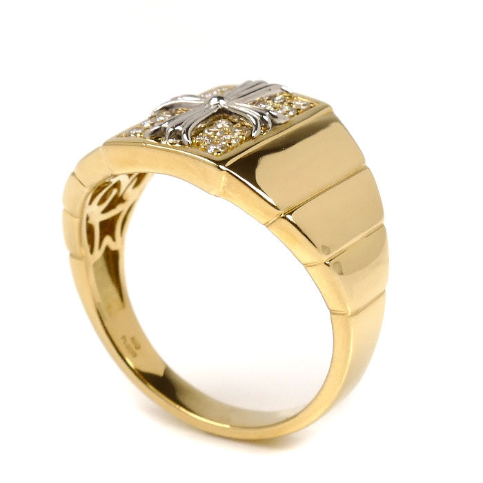 Au750 Pt900 ダイヤモンド リング