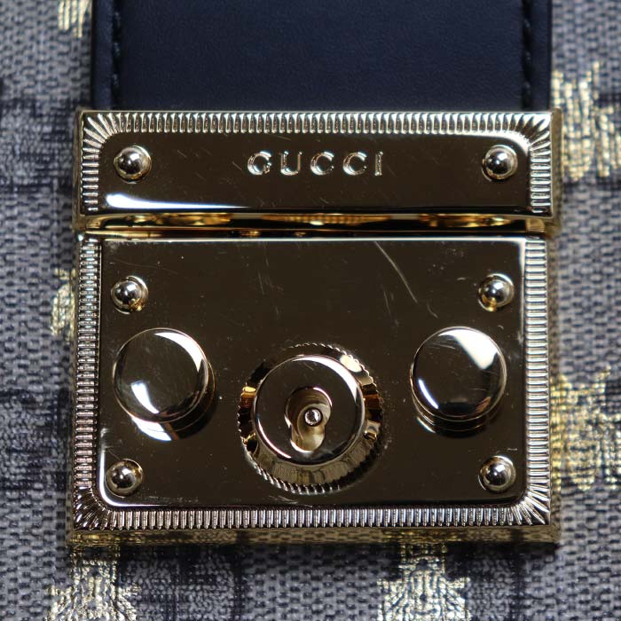 グッチ パドロック GGスプリーム ビープリント ショルダーバッグ