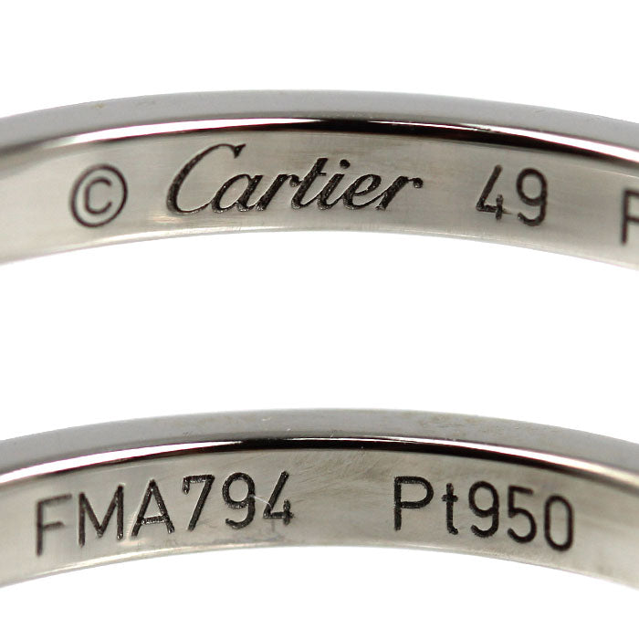 カルティエ バレリーナカーブ Pt950 ダイヤモンドリング 9号