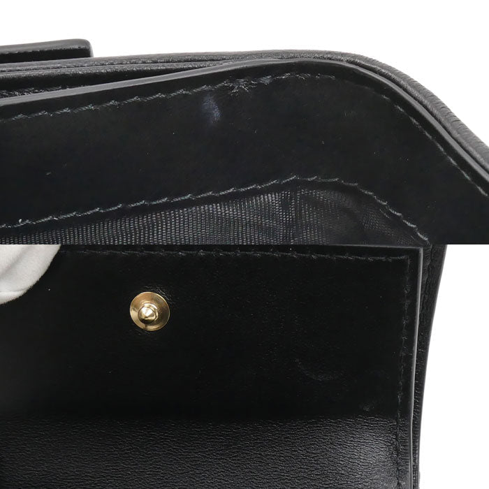 ディオール カナージュ ロータスウォレット ラムスキン 三つ折り財布