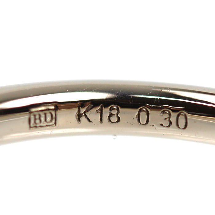 カシケイ Au750 ラインハーフエタニティダイヤモンドリング