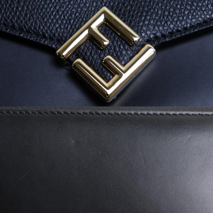 フェンディ FFダイヤモンド レザー長財布