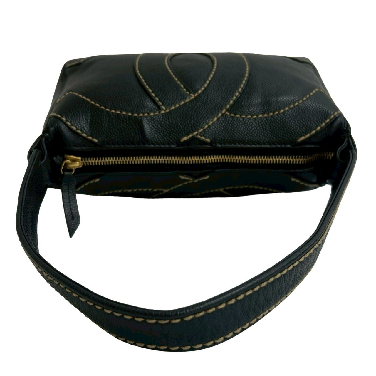 シャネル キャビア レザー ハンドバッグ