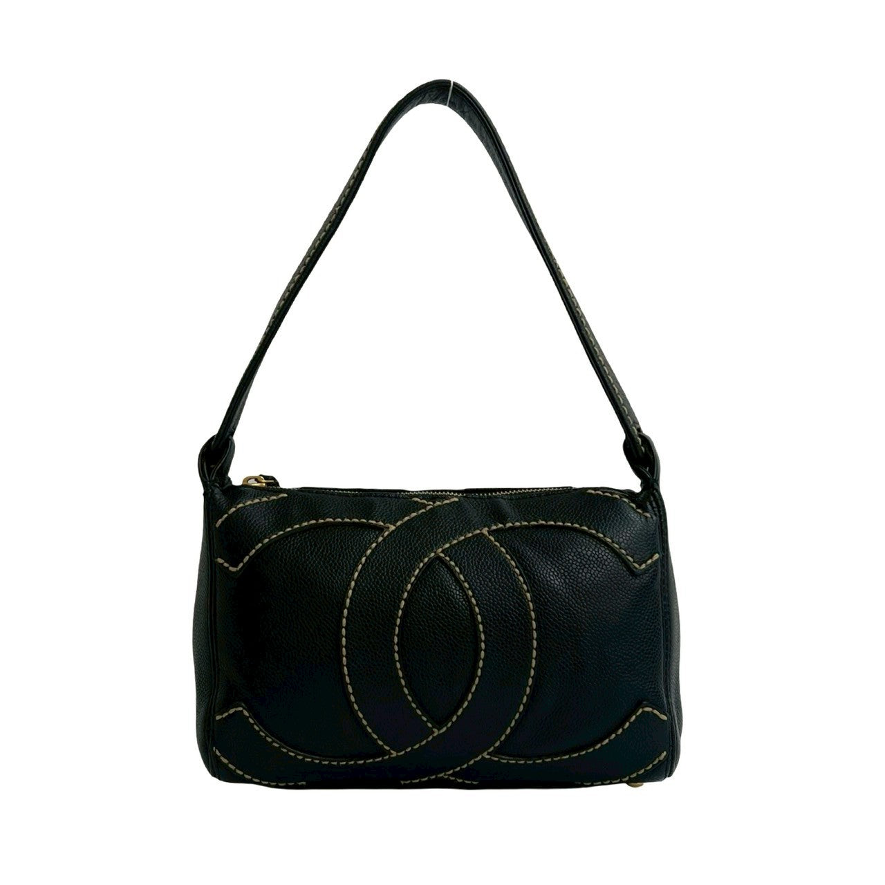 シャネル キャビア レザー ハンドバッグ